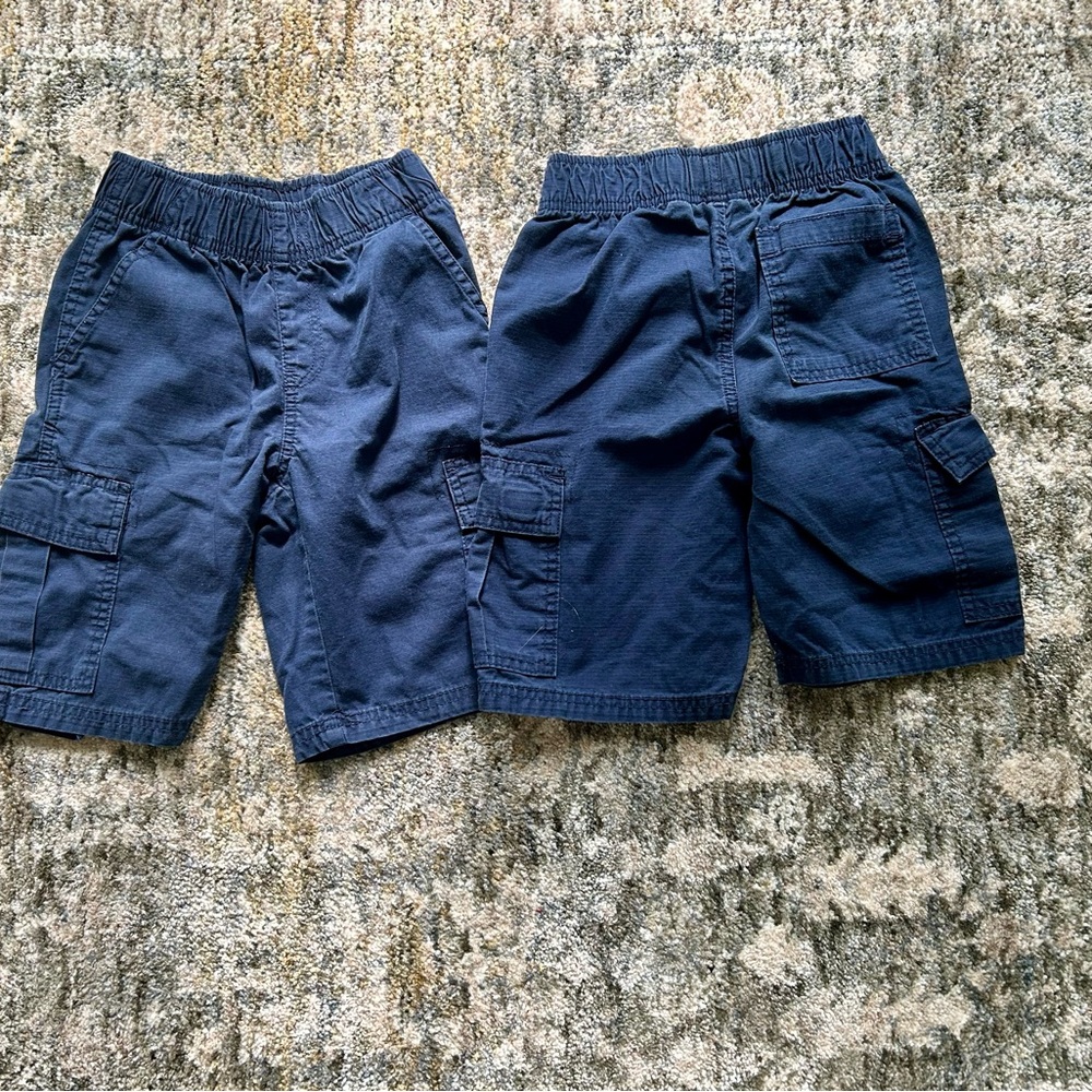 The Children's Place Navy Cargo Shorts (2 pairs)